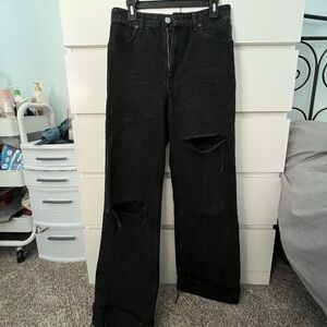 ZARA ripped blackk jeans